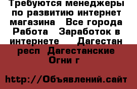 Требуются менеджеры по развитию интернет-магазина - Все города Работа » Заработок в интернете   . Дагестан респ.,Дагестанские Огни г.